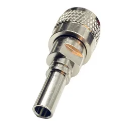 Soldered UHF plug connector for RG58 cable