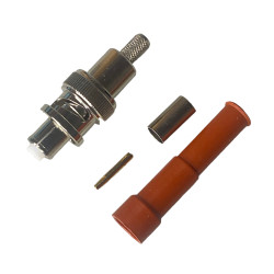 BNC RP SHV plug connector for RG58 cable, crimped