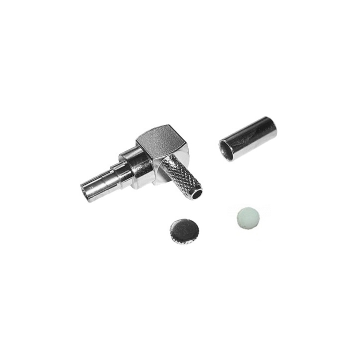 CRC9 plug connector ANGLED for RG174 cable