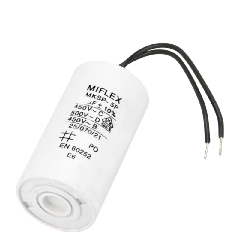 Motor capacitor MIFLEX 10uF 450Vac POLSKI V2