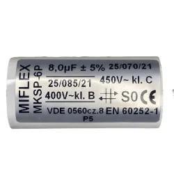 Motor capacitor 8uf 450V axial VERY SMALL