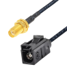 Pigtail FAKRA A socket / SMA socket RG174 3m