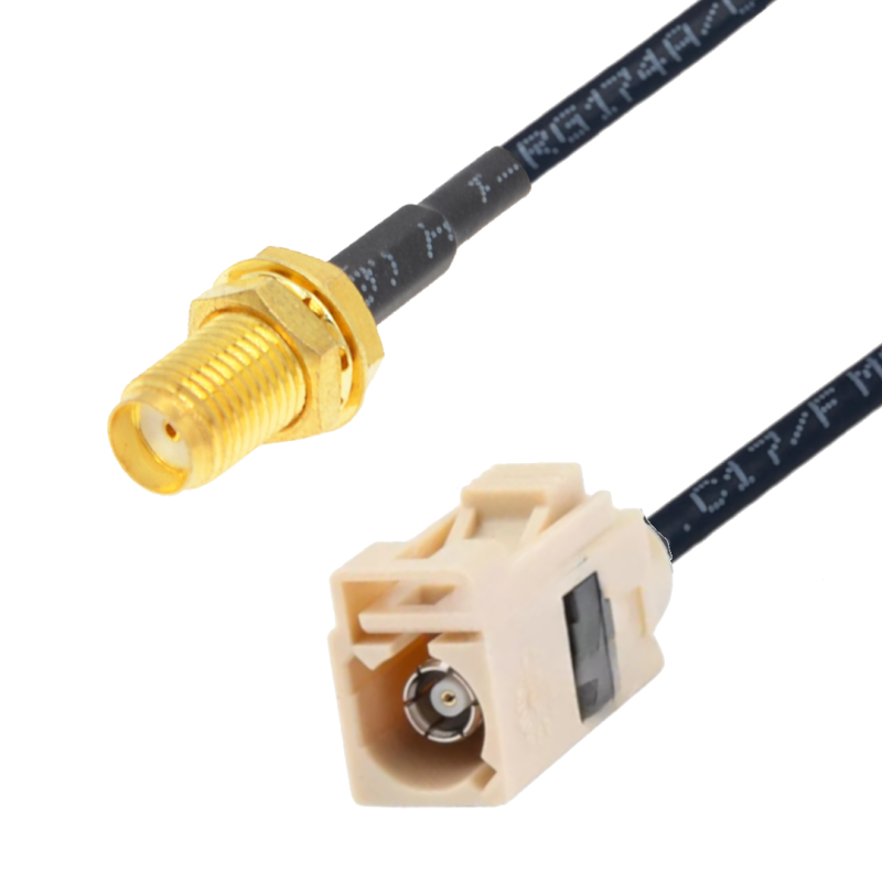 Pigtail FAKRA I socket / SMA socket RG174 1m