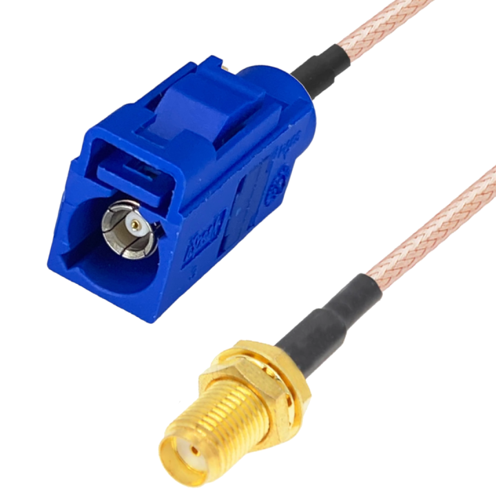 Pigtail FAKRA C gniazdo / SMA gniazdo RG316 50cm 