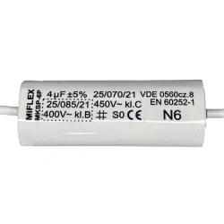 Motor capacitor 4uf 450V axial VERY SMALL