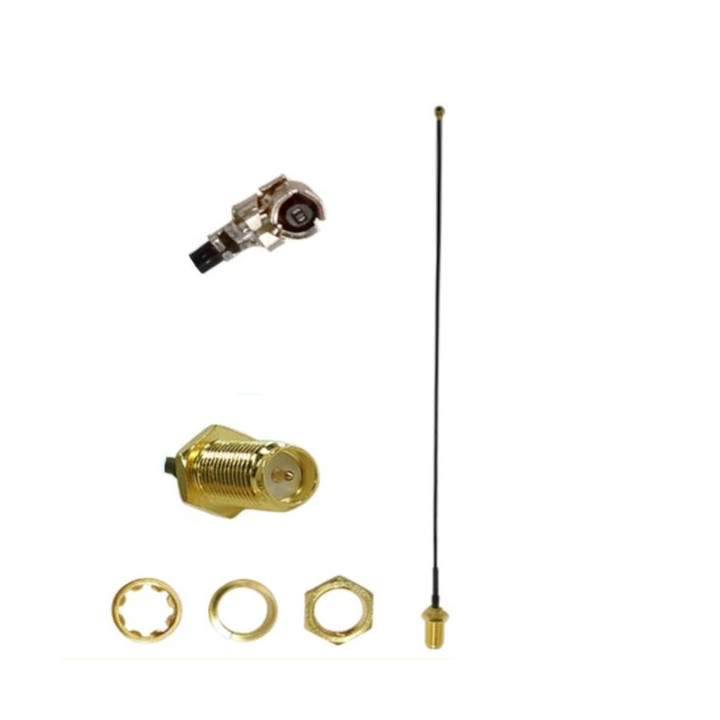 Pigtail uFL female plug RP SMA socket RF1.13 70cm