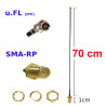 Pigtail uFL female plug RP SMA socket RF1.13 70cm