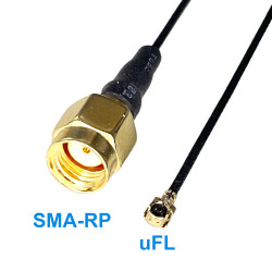 Pigtail uFL female plug RP SMA plug RF1.13 15cm