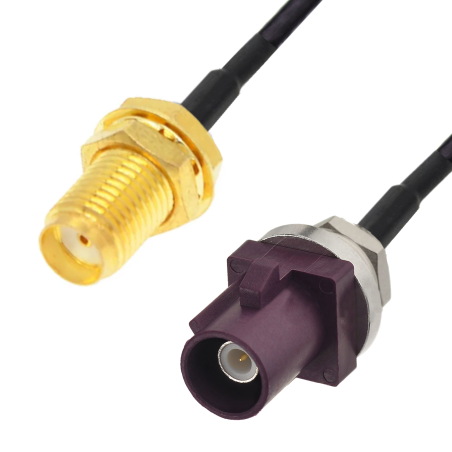 Pigtail FAKRA D plug BHF/SMA socket RF1.37 50cm