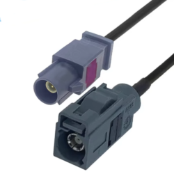 Pigtail FAKRA G socket / FAKRA D plug RG174 20cm