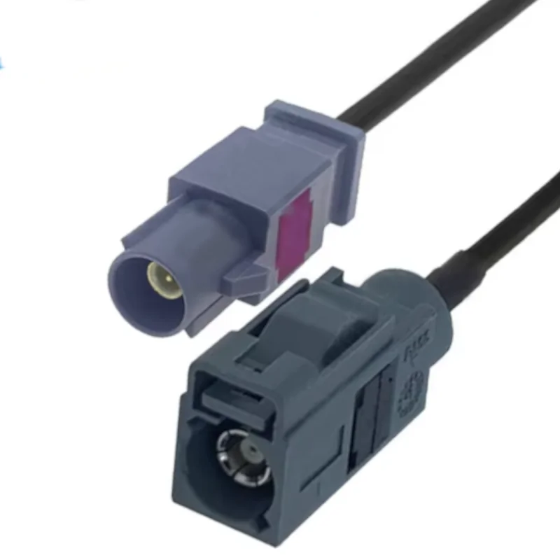 Pigtail FAKRA G socket / FAKRA D plug RG174 50cm