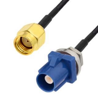Pigtail FAKRA CODE-C plug / RP SMA plug 20cm