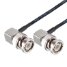 Pigtail BNC angled plug-BNC angled plug RG174 3m