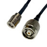 Pigtail QMA plug / TNC-RP plug RG174 20cm