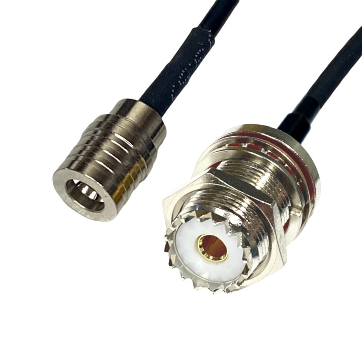 Pigtail QMA wtyk / UHF gniazdo RG174 20cm 