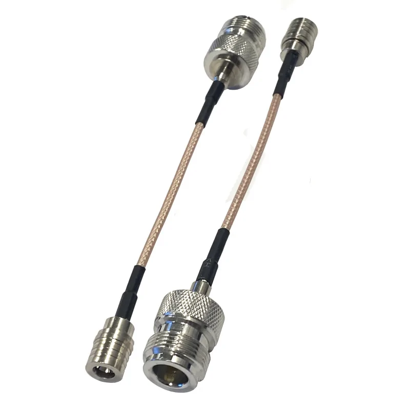 Pigtail QMA plug N socket RG316 20cm