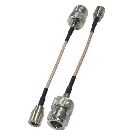 Pigtail QMA plug N socket RG316 20cm