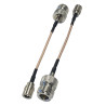 Pigtail QMA plug N socket RG316 20cm