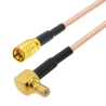 Pigtail SMB STRAIGHT socket / SMB ANGLE plug RG316 3m