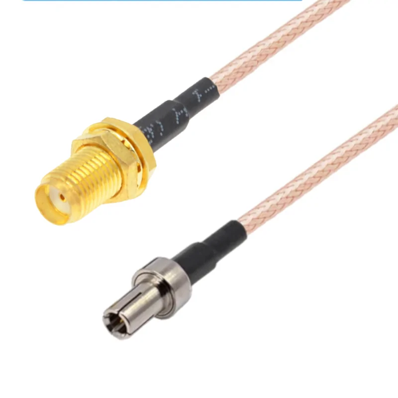 Kabel antenowy TS9 wtyk PROSTY-SMA gniazdo 15cm