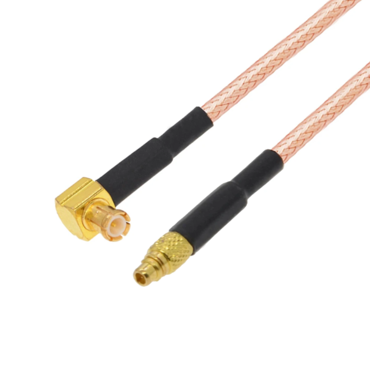 Pigtail MCX wt  KĄTOWY / MMCX wt PROSTY RG316 1m