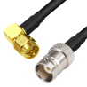 Antenna cable BNC socket/SMA plug ANGLED H155 1m