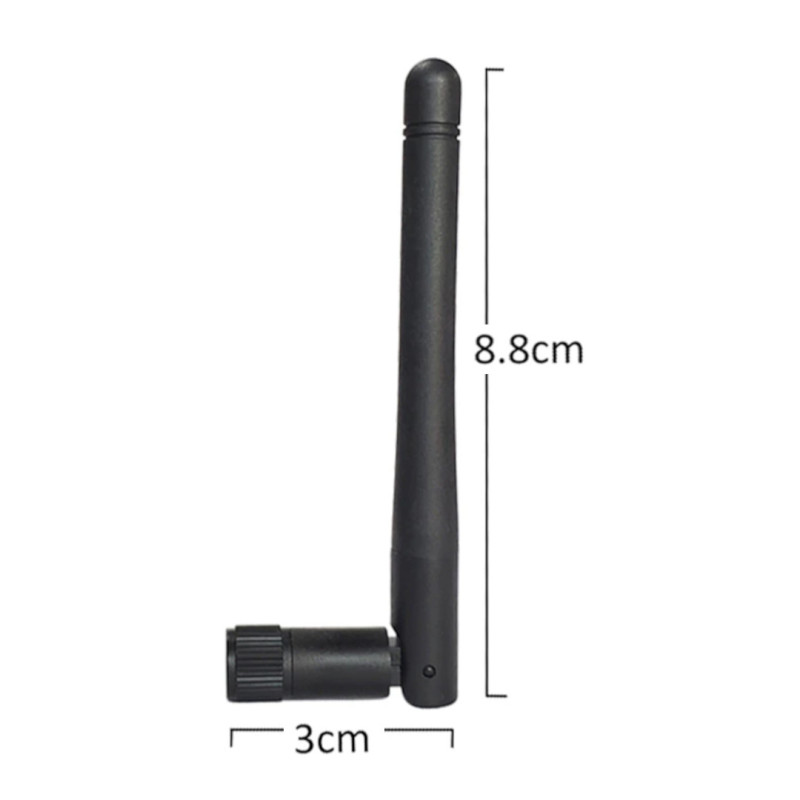 Antenna 433 Mhz 3dBi bent with hinge SMA-RP plug