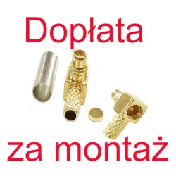 MMCX connector assembly - ANGLE plug RG174/178/316/IPX