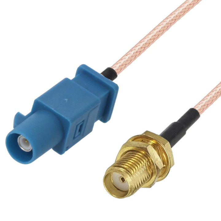 Pigtail FAKRA wtyk / SMA gniazdo RG316 20cm
