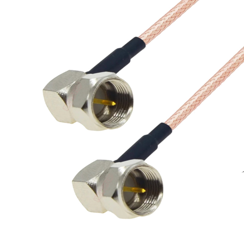 Pigtail F plug / F plug RG179 75ohm 1m ANGLE