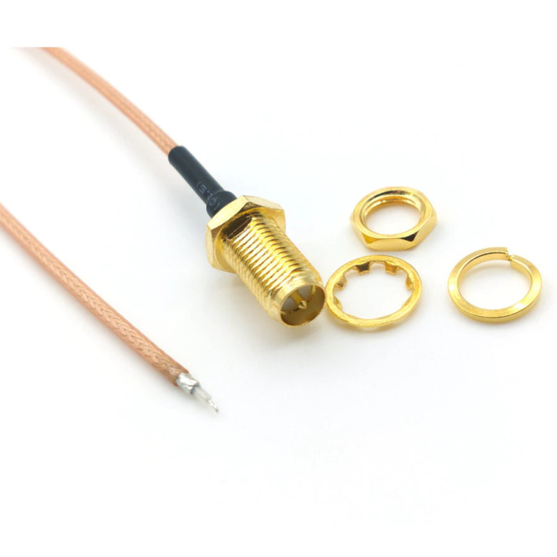 Pigtail SMA-RP socket / solder RG178 20cm