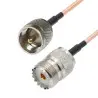 Pigtail UHF socket / UHF plug RG316 3m