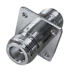 Adapter N socket / N socket with flange