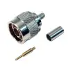 N plug connector for RG58 cable, crimped