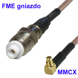 Pigtail MMCX wtyk - FME gniazdo RG316 20cm