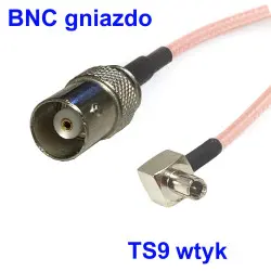Pigtail TS9 wtyk / BNC gniazdo RG316 15cm