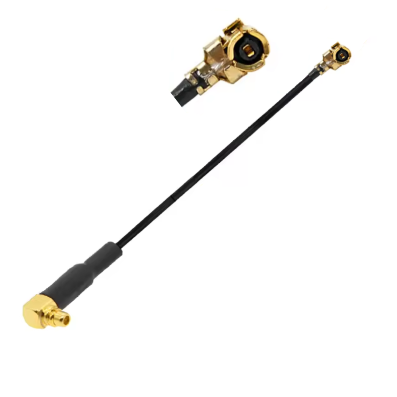 Pigtail uFL IPX - MMCX plug ANGLED RF1.37 10cm