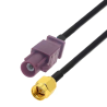 Pigtail FAKRA D plug / SMA plug RG174 20cm