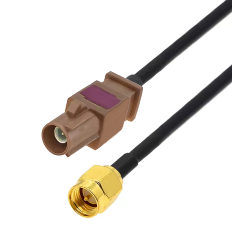 Pigtail FAKRA F plug / SMA plug RG174 20cm