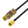 Pigtail FAKRA K plug / SMA plug RG174 20cm