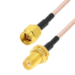 Pigtail SMA socket/SMA plug RG179 1m