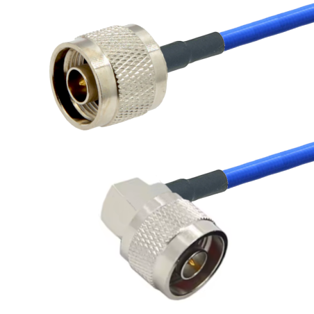 Antenna cable N plug ANGLE/ N plug 8GHz RG142 50cm