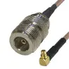 Pigtail MMCX wtyk - N gniazdo RG316 2m