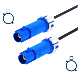 Kabel FAKRA C wtyk wtyk WATERPROOF RG174 2m