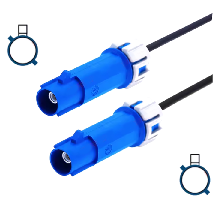 Kabel FAKRA C wtyk wtyk WATERPROOF RG174 2m