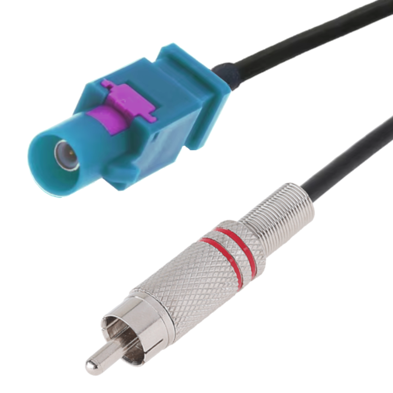 Adapter FAKRA Code-Z wtyk na RCA wtyk 20cm