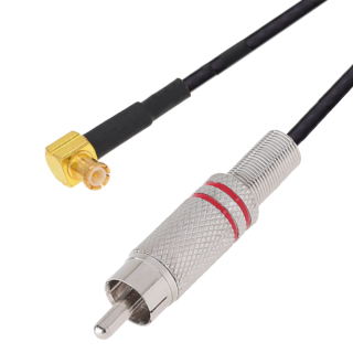 Pigtail MCX wtyk  KĄTOWY - RCA wtyk RG174 50cm