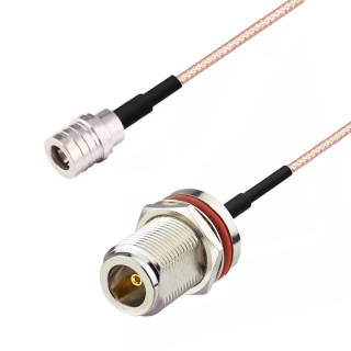 Pigtail QMA wtyk PROSTY / N gniazdo BH RG316 1m