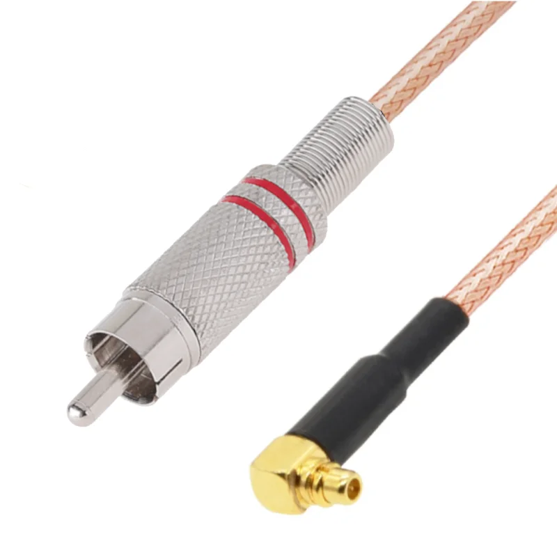 Pigtail MMCX wtyk KĄTOWY - RCA wtyk RG316 50cm