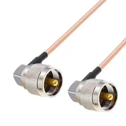 Pigtail UHF wtyk / UHF wtyk KĄTOWE RG316 30cm